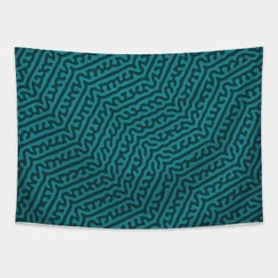 Zigzag Turing Pattern (Green) Tapestry