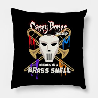 Casey Bones and the Heroes in a Brass Shell Band Pillow
