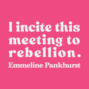 I Incite This Meeting to Rebellion - Feminist T-Shirt