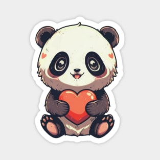 Loving cute panda Magnet