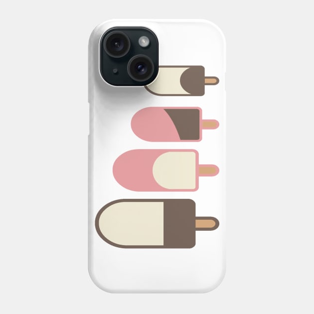 Cute Family of 4 Popsicle Figures Phone Case by Atomic Chile 