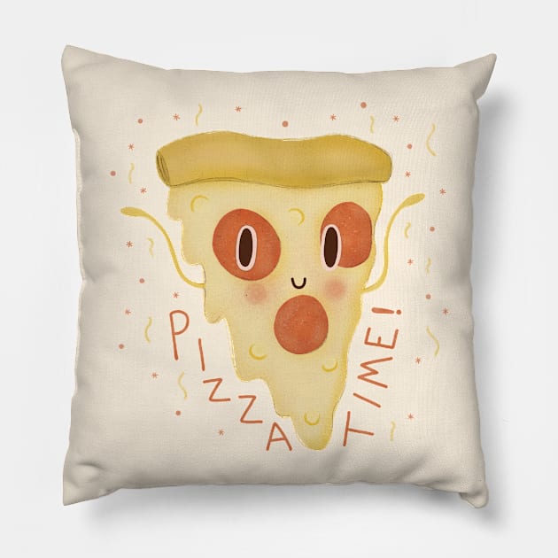 Pizza Time Pillow by sadsquatch