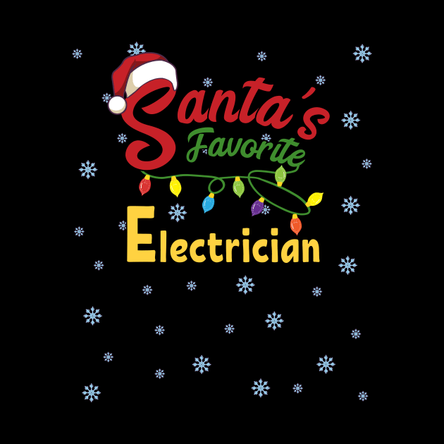 Santa's Favorite Electrician Journeyman Gift Idea by MGO Design