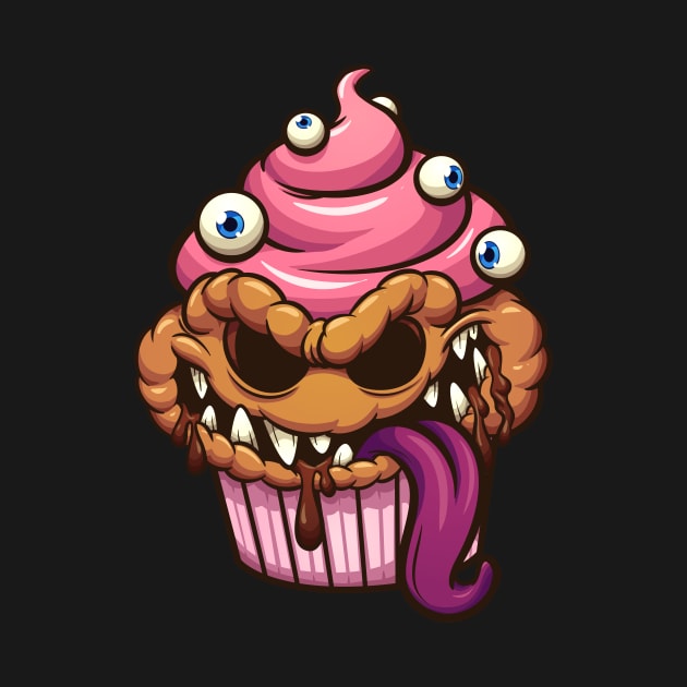 Cupcake halloween monster by Frispa