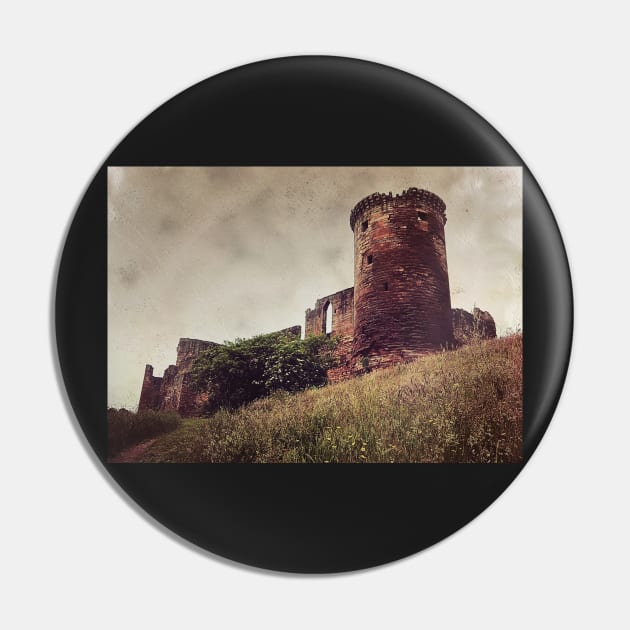 Ruins of Bothwell Castle Pin by BethsdaleArt