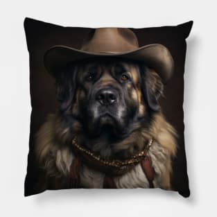 Cowboy Dog - Leonberger Pillow