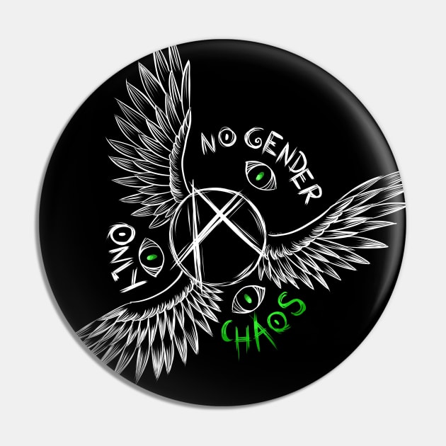 No Gender, Only Chaos Pin by manicgremlin