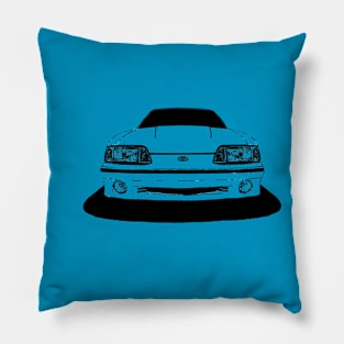 front/back Ford Mustang GT (fox body) - stylized Pillow