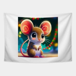 Cute Mouse Drawing Tapestry