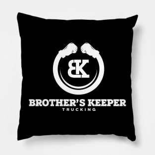 Brother's Keeper Trucking White Imprint Pillow