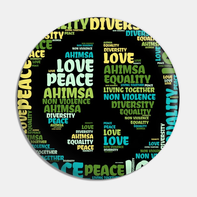 Peace Love Pin by MZeeDesigns