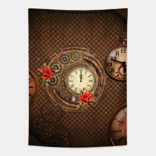 Wonderful steampunk clock Tapestry