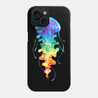 Glowing Rainbow Jellyfish Phone Case