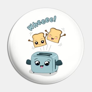 Cute Kawaii Toast and Toaster Pin