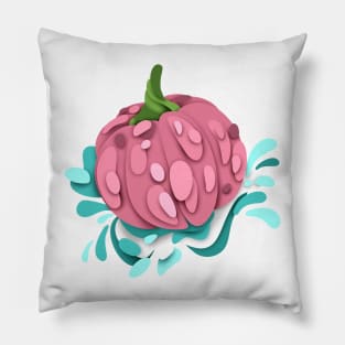 Ornate Pumpkins with Abstract Stains Pillow