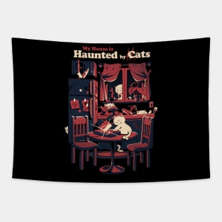 Haunted by cats - Halloween Cat Tapestry