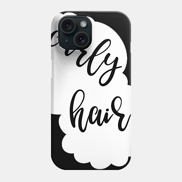 Curly Hair Phone Case by LucyMacDesigns