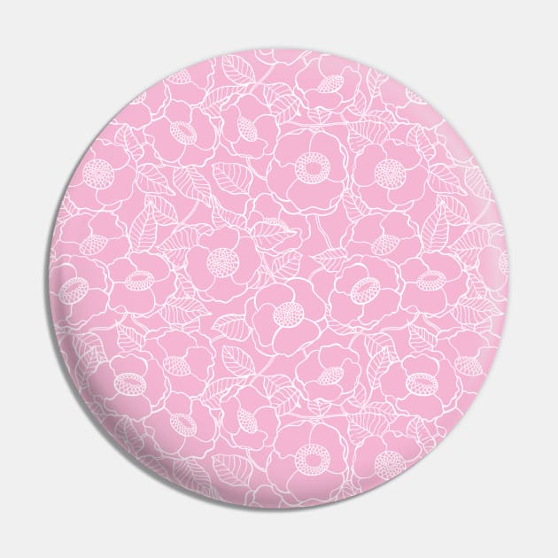 Pink rose pattern Pin by katerinamk