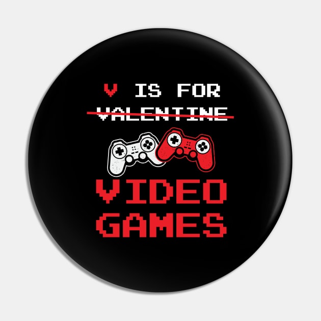 V is for video games, Gamer valentine gift Pin by Chichid_Clothes