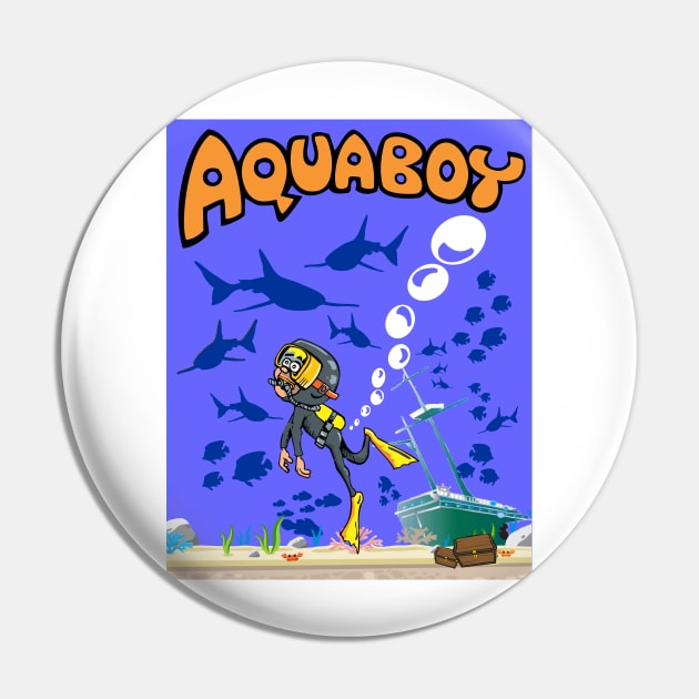 Aquaboy - Deep Blue Sea Adventure Pin by GR8DZINE