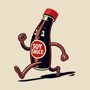 retro soy sauce bottle souce salty food foodie T-Shirt