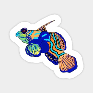 Mandarinfish cartoon illustration Magnet