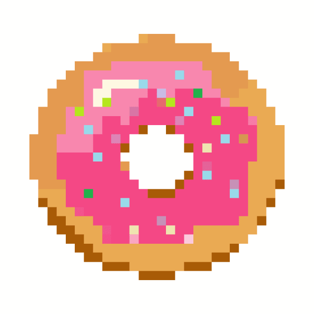 Pixel Doughnut by Prettyinpinks