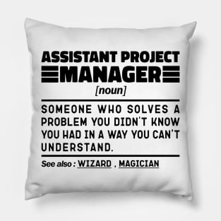 Funny Assistant Project Manager Noun Sarcstic Sayings Assistant Project Manager Humor Quotes Cool Pillow