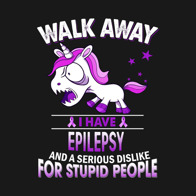 funny epilepsy grumpy unicorn warrior by TeesCircle