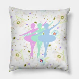 Floral Ballerinas Pillow