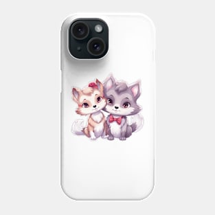 Valentine Wolf Couple Phone Case