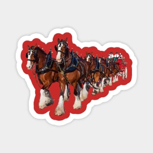 Clydesdale Eight Horse Hitch Magnet