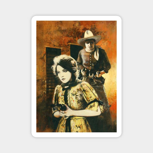 Vintage Western Movie Magnet by mictomart