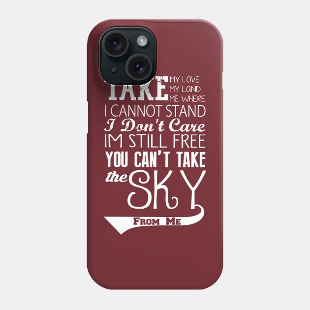 Firefly Theme song quote (white version) Phone Case by kurticide