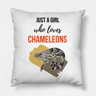 Just A Girl Who Loves Chameleons Pillow
