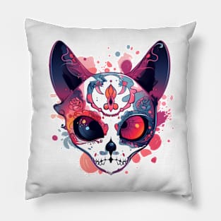 fantasy witchy cat halloween Pillow