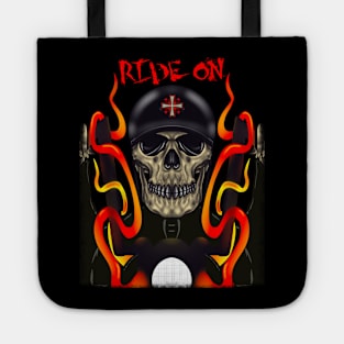 Biker skull Tote