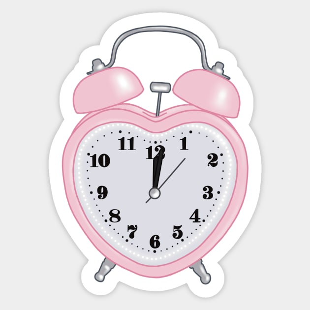 pink heart shaped alarm clock aesthetic dollette coquette