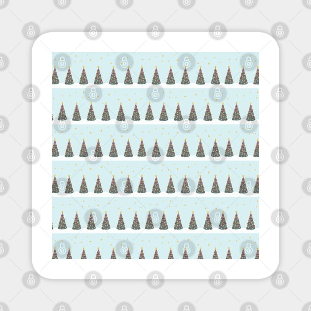 Christmas Trees In Rows Magnet by Sandra Hutter Designs