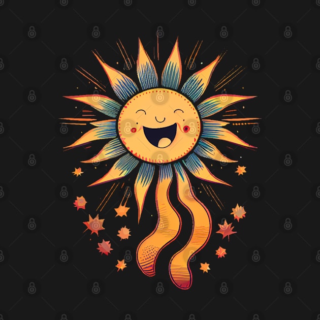 Retro Happy Sun by TechnoBubble