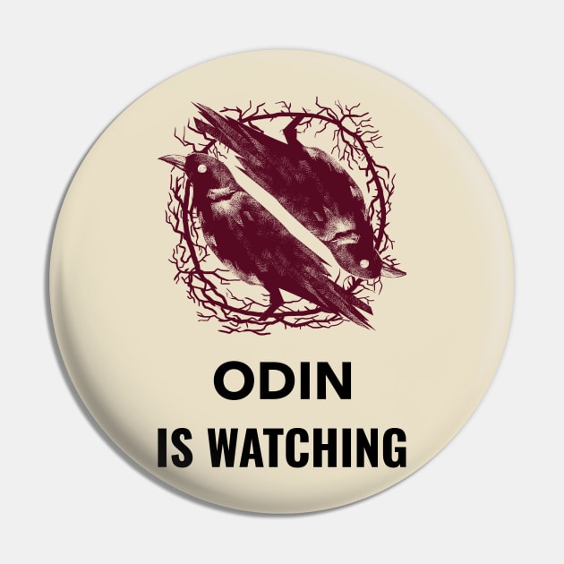 Odin Is Watching Pin by Ashen Goods