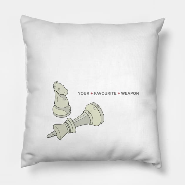 your favourite weapon Pillow by tonguetied