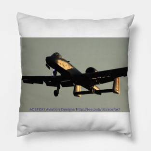 A-10 Landing Silhouette Pillow