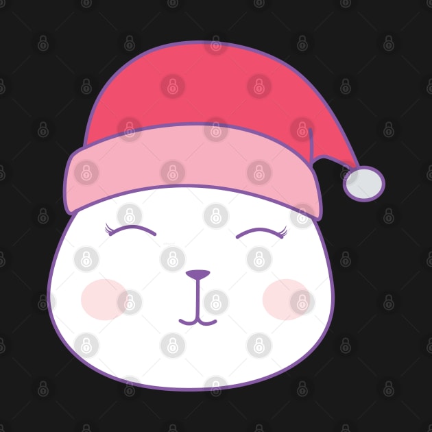 cat in santa claus christmas hat by sj_arts