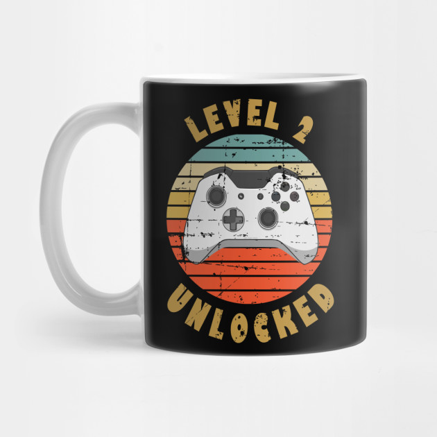 Level 2 Unlocked 2nd Anniversary Gift For Husband Or Boyfriend 2 Year Anniversary Mug Teepublic