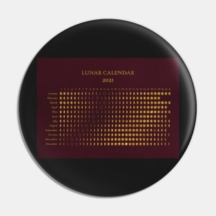 Lunar Calendar 2021 - Northern Hemisphere Pin