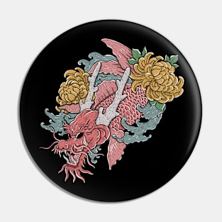 dragon koi Pin