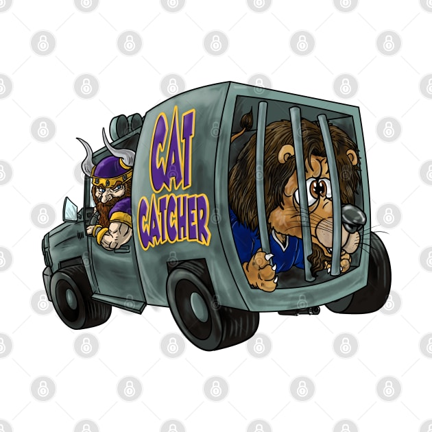 Minnesota Vikings Fans - Kings of the North vs Trapped Kitties by JustOnceVikingShop