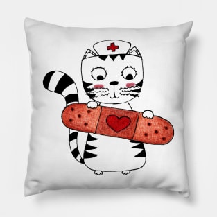 Yuna's Tender Touch | The Ambulance Nurse Cat Pillow