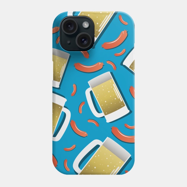 Pretzel and beer pattern Phone Case by FOGSJ